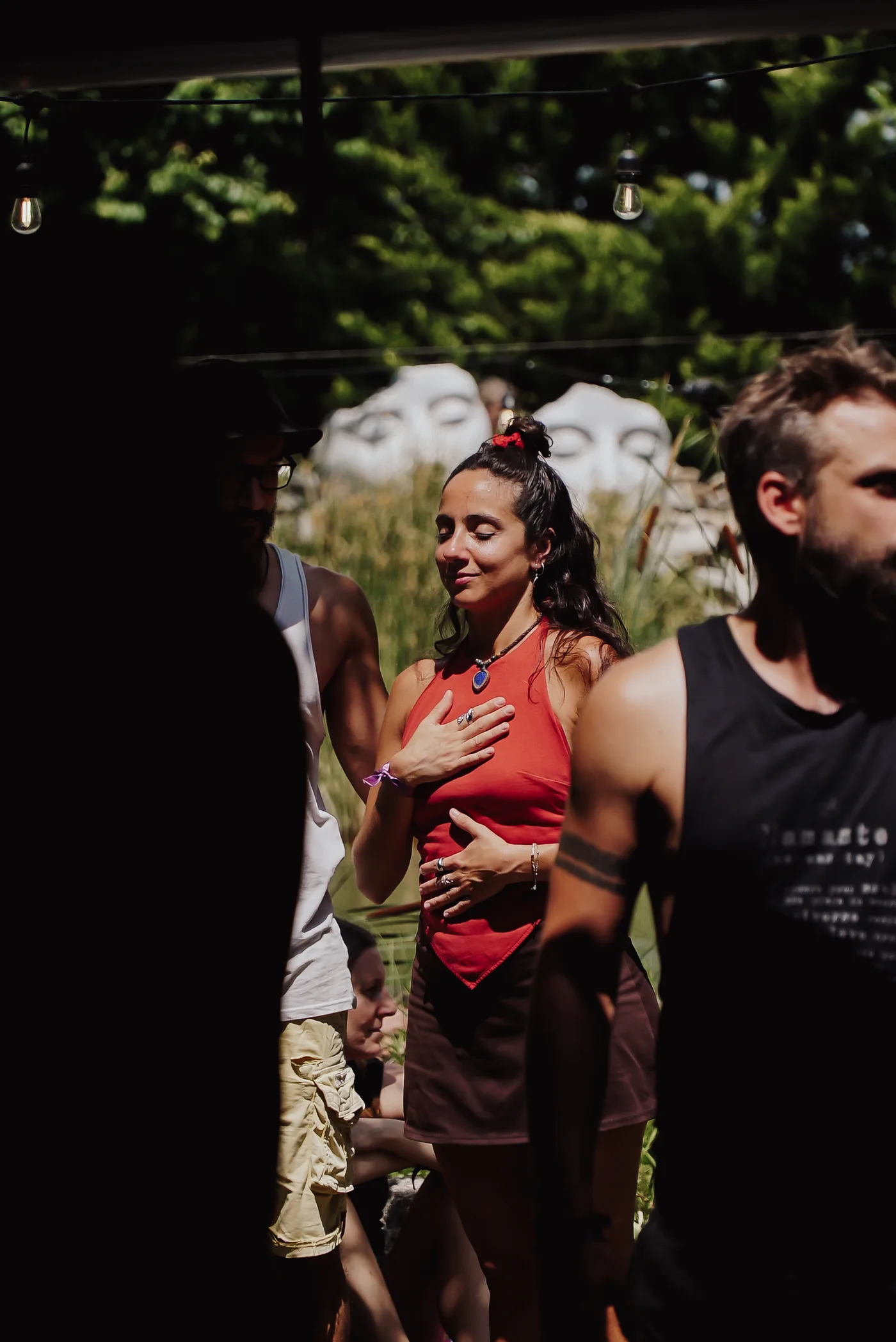 People gathering in nature — Ancient Future Gathering 2026, festival Hungary, Pápai Tavak
